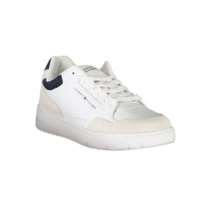 Tommy Hilfiger Men's White Leather Sneakers