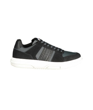 Tommy Hilfiger Black Leather Men Sneaker