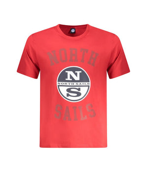 North Sails Red Cotton Men T-Shirt
