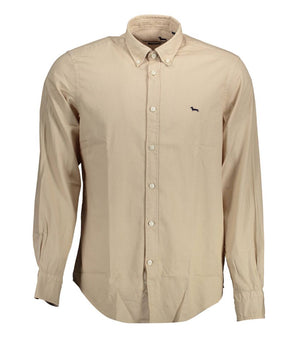 Harmont & Blaine Beige Cotton Men Shirt