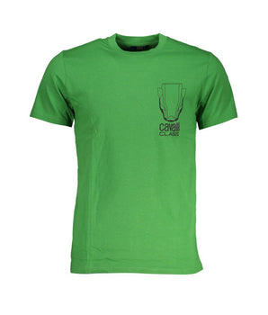 Cavalli Class Green Cotton T-Shirt