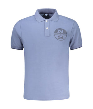 North Sails Blue Cotton Men Polo Shirt