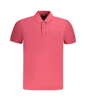 Napapijri Red Cotton Men Polo Shirt