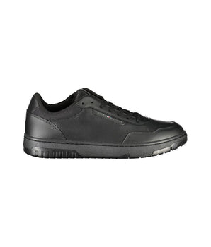 Tommy Hilfiger Black Leather Men Sneaker