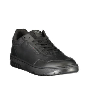 Tommy Hilfiger Black Leather Men Sneaker
