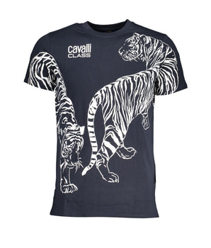 Cavalli Class Blue Cotton T-Shirt