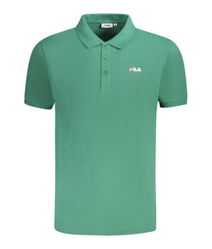 Fila Green Cotton Men Polo Shirt