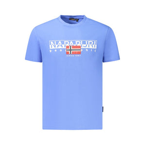 Napapijri Blue Cotton Men T-Shirt