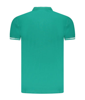 Cavalli Class Green Cotton Men Polo Shirt