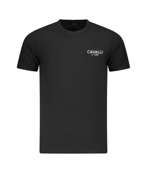 Cavalli Class Black Cotton Men T-Shirt