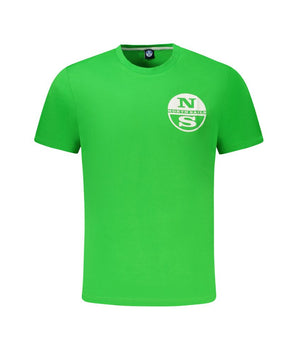 North Sails Green Cotton Men T-Shirt