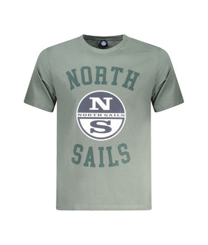 North Sails Green Cotton Men T-Shirt