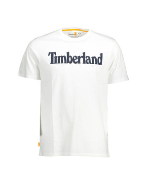 Timberland White Cotton Men T-Shirt