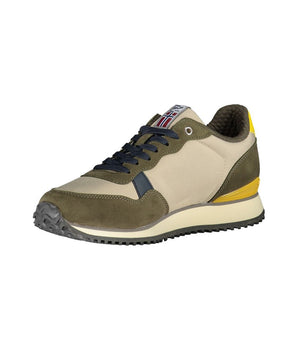 Napapijri Elegant Beige Lace-Up Sporty Sneakers