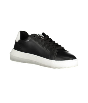 Calvin Klein Sleek Black Lace-Up Sports Sneakers