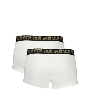 Cavalli Class White Cotton Men Boxer Pair