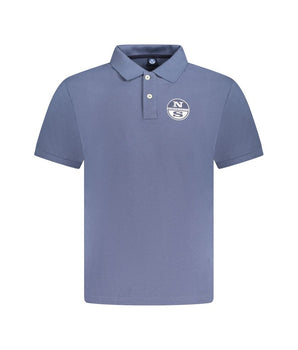 North Sails Blue Cotton Men Polo Shirt