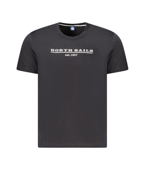 North Sails Black Cotton Men T-Shirt