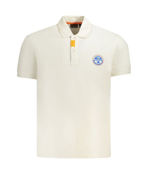 Napapijri White Cotton Men Polo Shirt