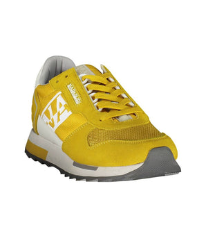Napapijri Yellow Leather Men Sneaker