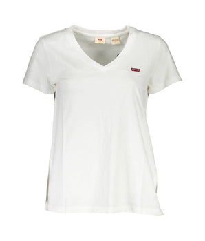 Levi's White Cotton Women T-Shirt