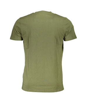 Cavalli Class Green Cotton Men T-Shirt