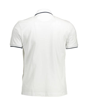 La Martina White Cotton Men Polo Shirt