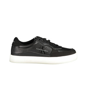 Calvin Klein Sleek Black Sports Sneakers with Contrast Details