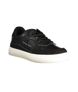 Calvin Klein Sleek Black Sports Sneakers with Contrast Details