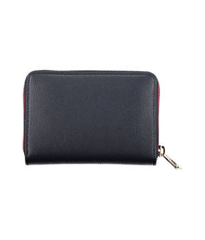Tommy Hilfiger Sleek Blue Multi-Purpose Wallet with Zipper Closure