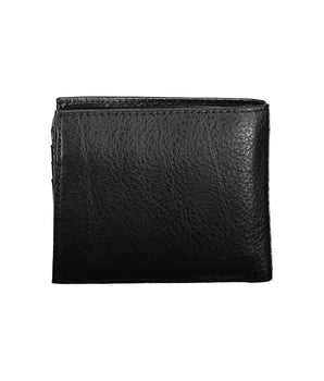 Tommy Hilfiger Sleek Black Leather Wallet with Ample Storage