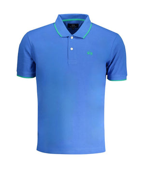 La Martina Blue Cotton Polo Shirt