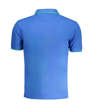 La Martina Blue Cotton Polo Shirt
