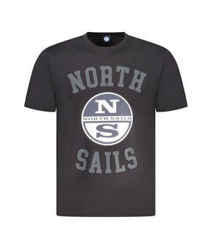North Sails Black Cotton Men T-Shirt