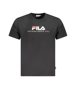 Fila Black Cotton Unisex T-Shirt