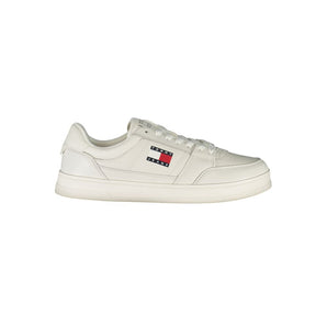 Tommy Hilfiger Men's White Leather Sneakers