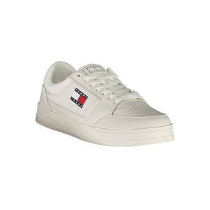 Tommy Hilfiger Men's White Leather Sneakers