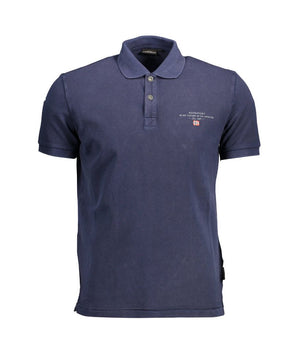 Napapijri Blue Cotton Men Polo Shirt