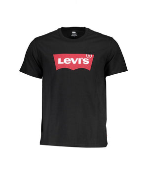 Levi's Black Cotton Men T-Shirt
