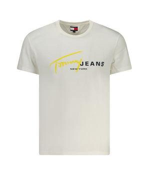 Tommy Hilfiger White Cotton Men T-Shirt