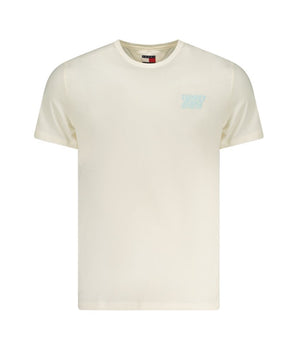 Tommy Hilfiger Beige Cotton Men T-Shirt