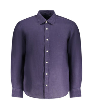 North Sails Blue Linen Men Shirt