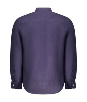 North Sails Blue Linen Men Shirt