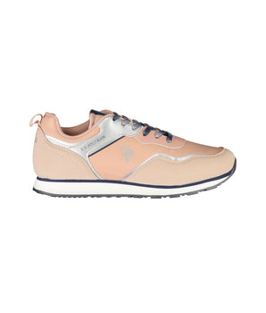 U.S. POLO ASSN. Pink Polyester Sneaker