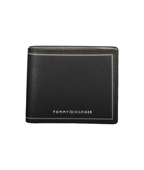 Tommy Hilfiger Black Leather Bi-fold Card Wallet