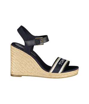 Tommy Hilfiger Blue Leather Women's Wedge Sandal