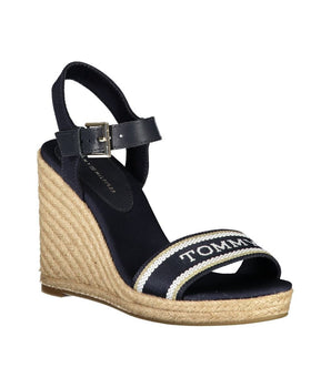 Tommy Hilfiger Blue Leather Women's Wedge Sandal
