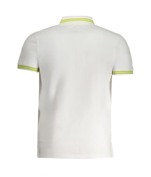 Cavalli Class White Cotton Polo Shirt