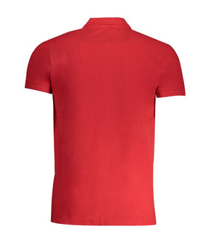Cavalli Class Red Cotton Polo Shirt
