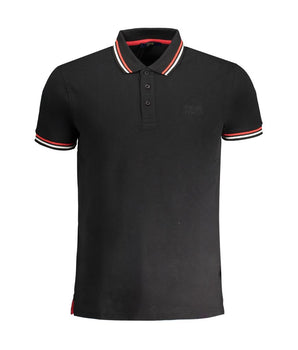 Cavalli Class Black Cotton Polo Shirt